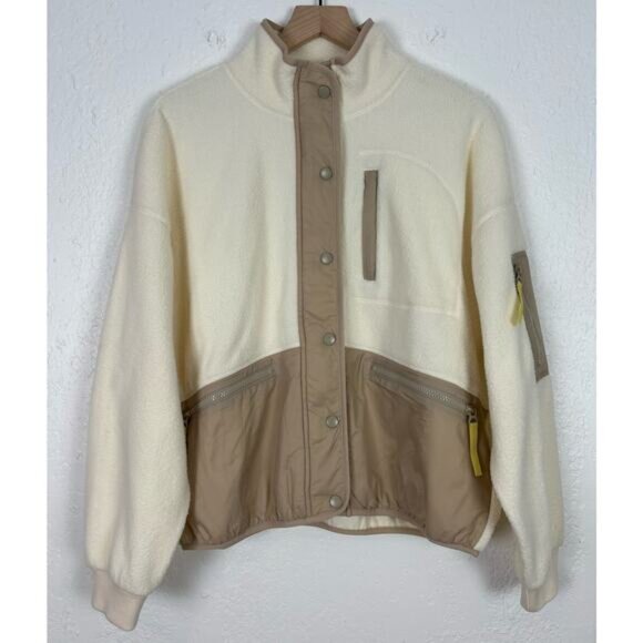 Madewell MWL (Re)sourced Sherpa Snap-Front Jacket NWT Size Small - Picture 3 of 6